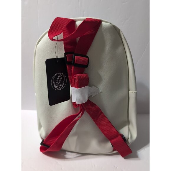 Grateful Dead Mini Backpack White/Red Straps Dancing Bears Pattern & Logo NWT - Picture 8 of 12